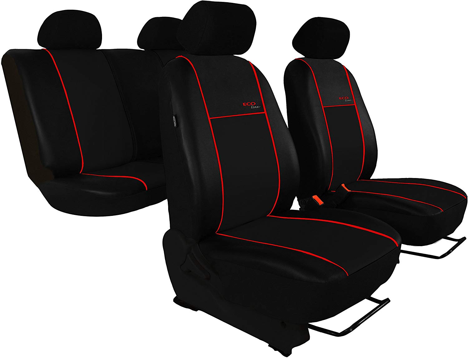 Pokter Customised Caddy Eco Line Design Bright Red Blade. Car Seat Cover Set