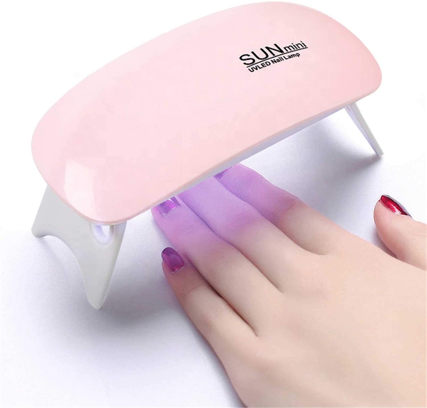 SharpCost Mini UV Lamp Nail Dryer for Nails, 6 W USB Portable LED Nail Lamp Curing La