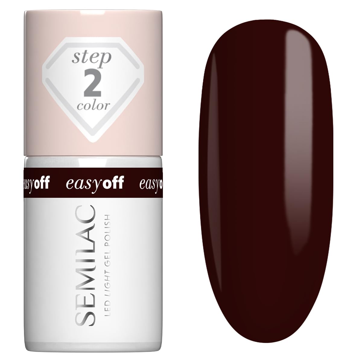 Semilac Easy Off LED Light L20 Nail Polish Marrom Choco 7 ml