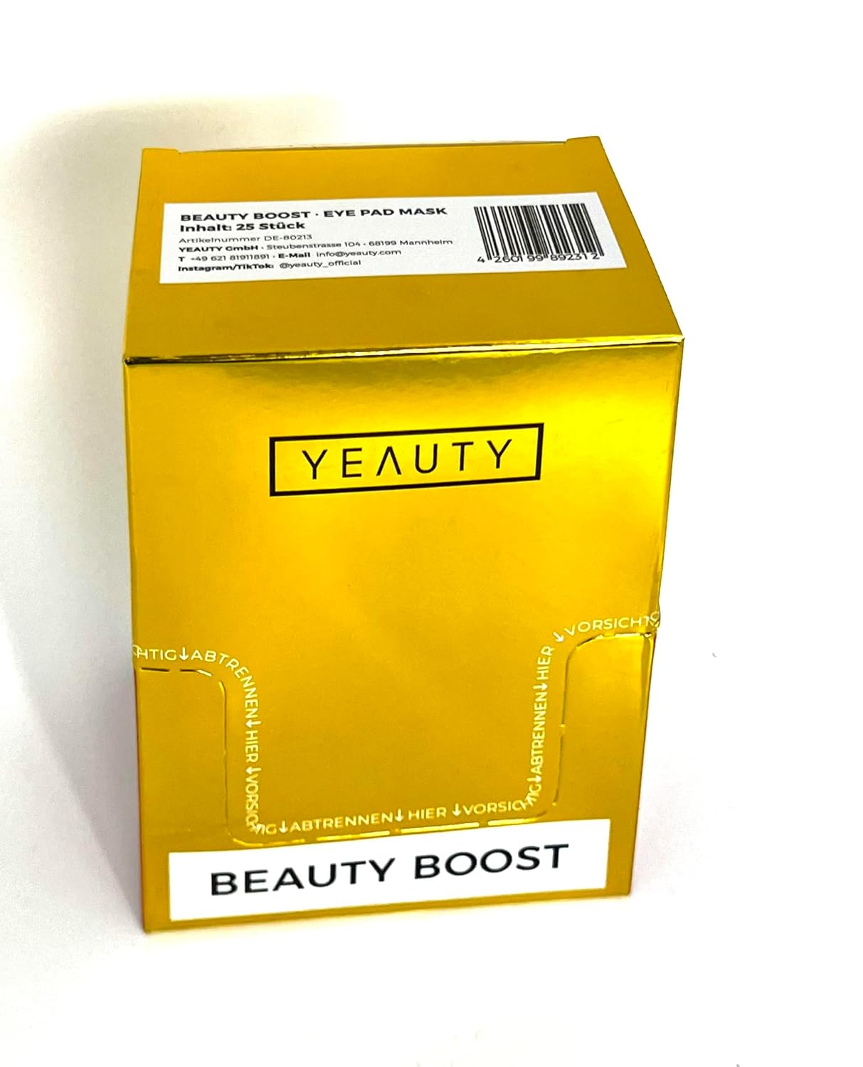 Yeauty - Beauty Boost - Eye Pad Mask - 25 Pairs - Oogmasker - Ceramides, Hyaluronic and Vitamins A