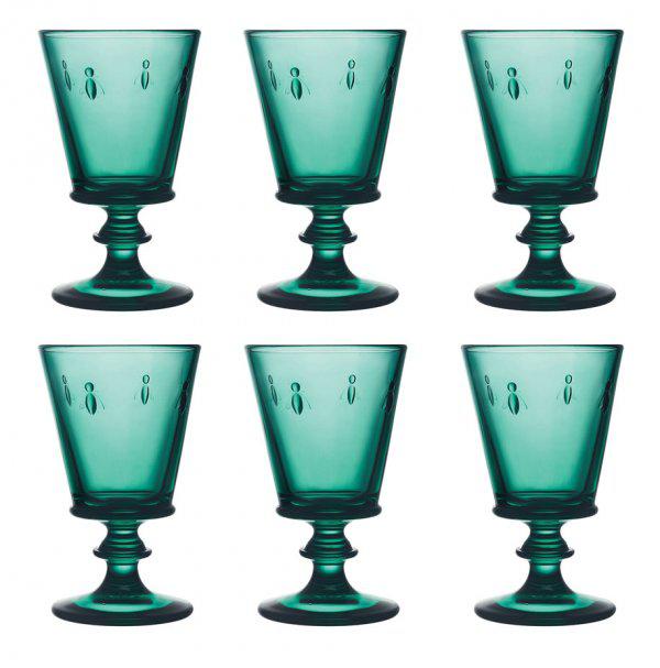la-rochere La Rochère Wine Glass Abeille Emerald Green (Set of 6)