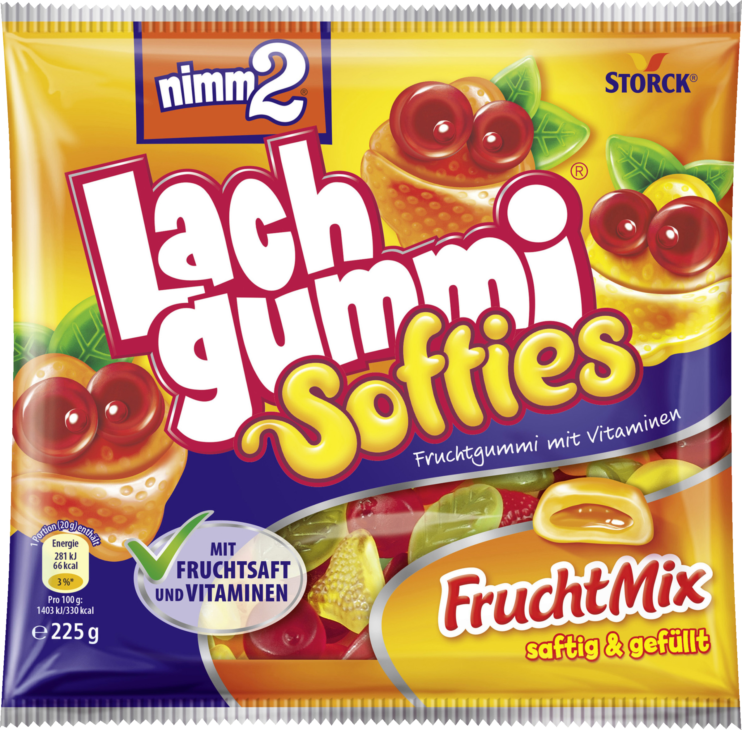 nimm2 Lach rubber Softies fruit mix