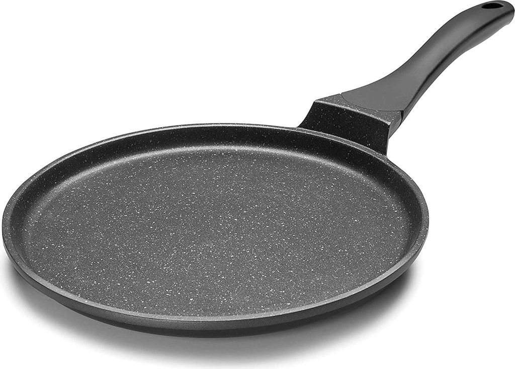 Lacor 24136 Crepe Pan Eco-Piedra 26 cm, Aluminum, Black
