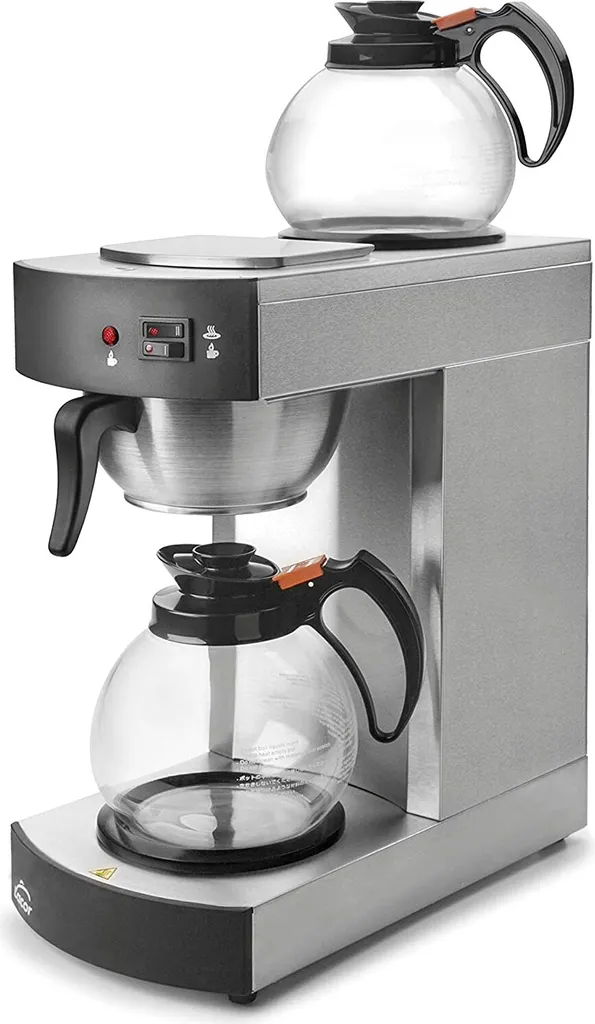 Lacor - 69272 - Electric Coffee Maker with 2 Jugs 2100W 1.8 litres - Grey