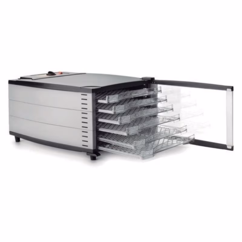 Lacor-Pro food dehydrator, 600 W. Removable trays (6). Glass door with magnetic closure.