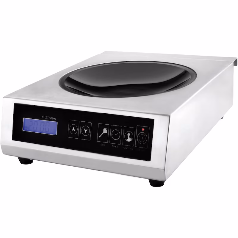 Lacor Professional Wok Induction 3500W, 5.3 tons, metal, stainless steel and black