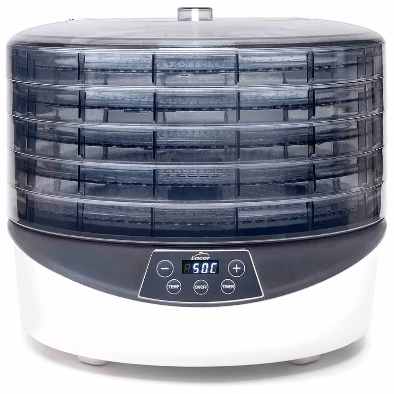 LACOR Terra Dehydrator, Black and White. Rotary. 5 removable trays.
