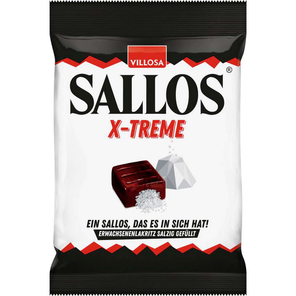 Sallos Licorice candies with salt filling X-Treme