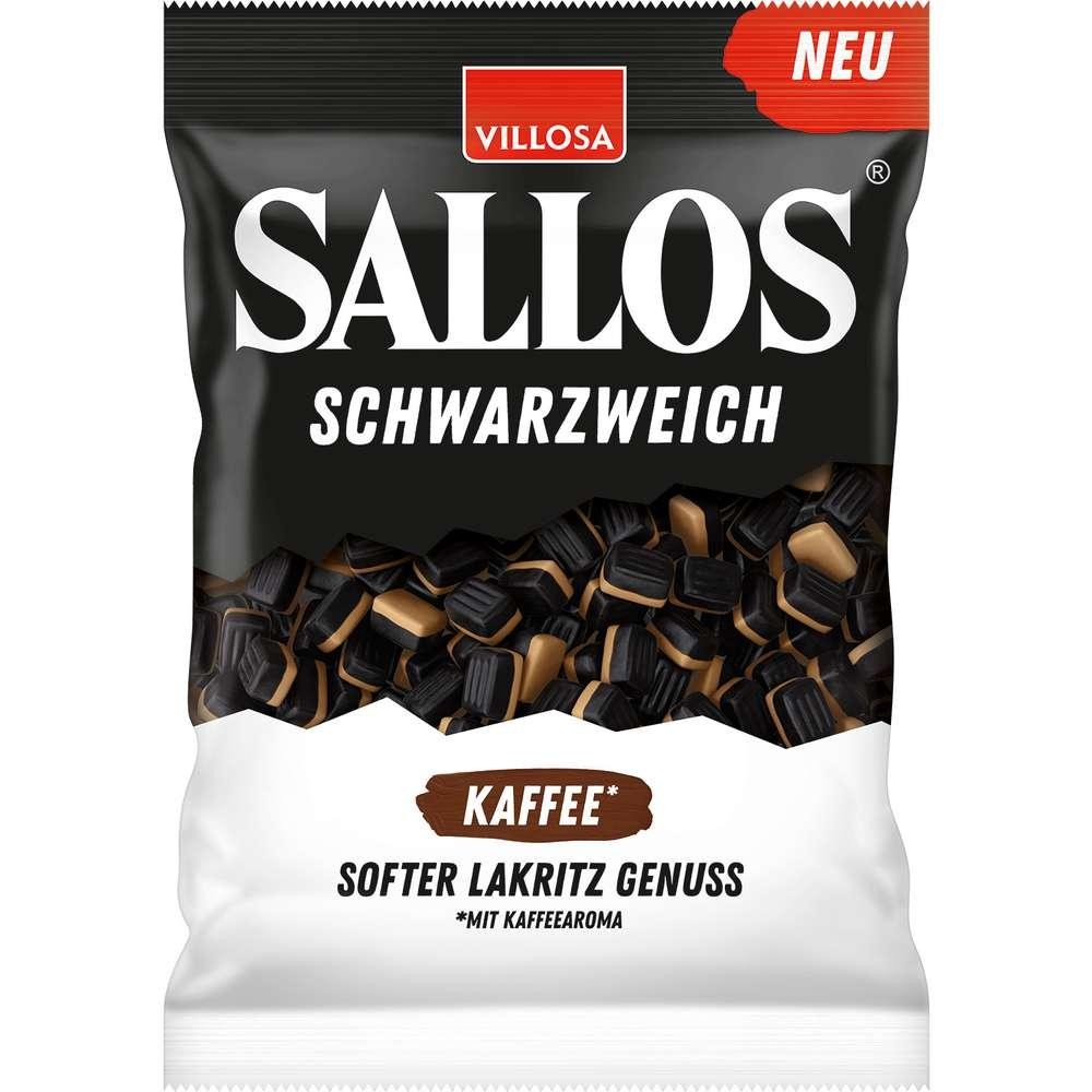 Sallos Liquorice candies, black soft with coffee flavor