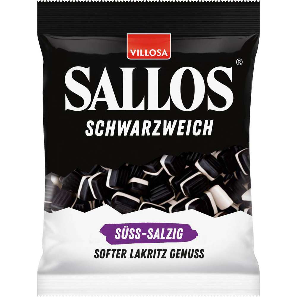 Sallos Liquorice candies, black and soft, sweet and salty