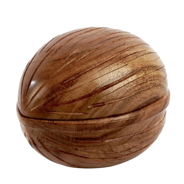 Lambert tin with lid walnut Cervella mango wood