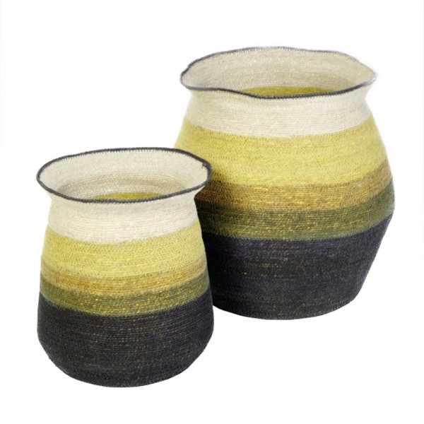 Lambert Basket Set Ghana Seagrass Multicolored (2 Pieces)