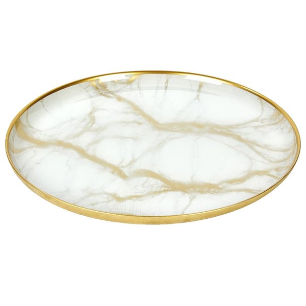 Lambert Agate charger plate, pastry plate, ivory gold (