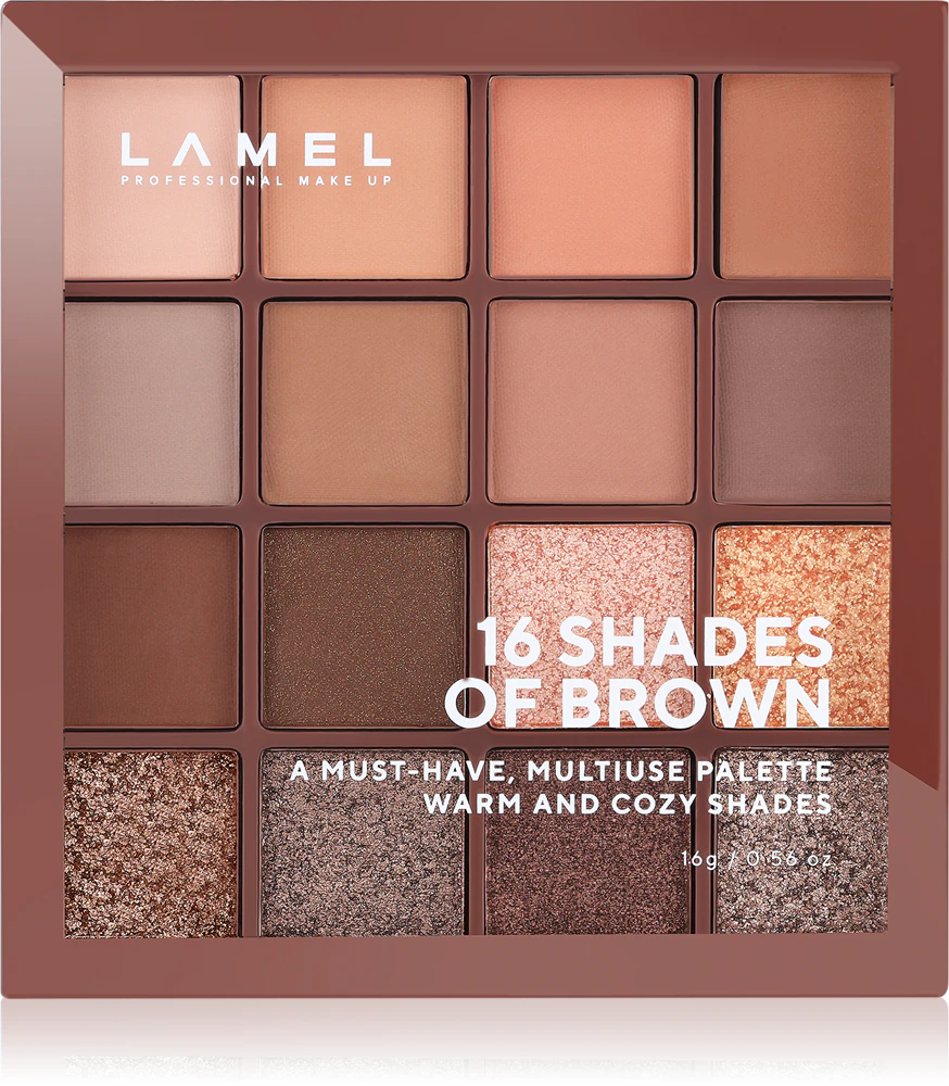 LAMEL 16 Shades Of Brown Eyeshadow Palette