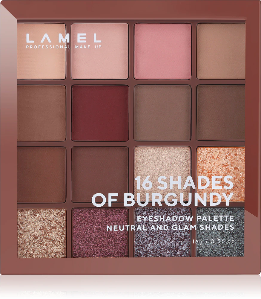 LAMEL 16 Shades of Burgundy eyeshadow palette