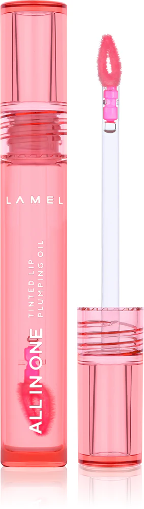 LAMEL All in One Lip Tinted Plumping Oil tinting lip oil for more volume № 402 Pink Sparkle 3 ml