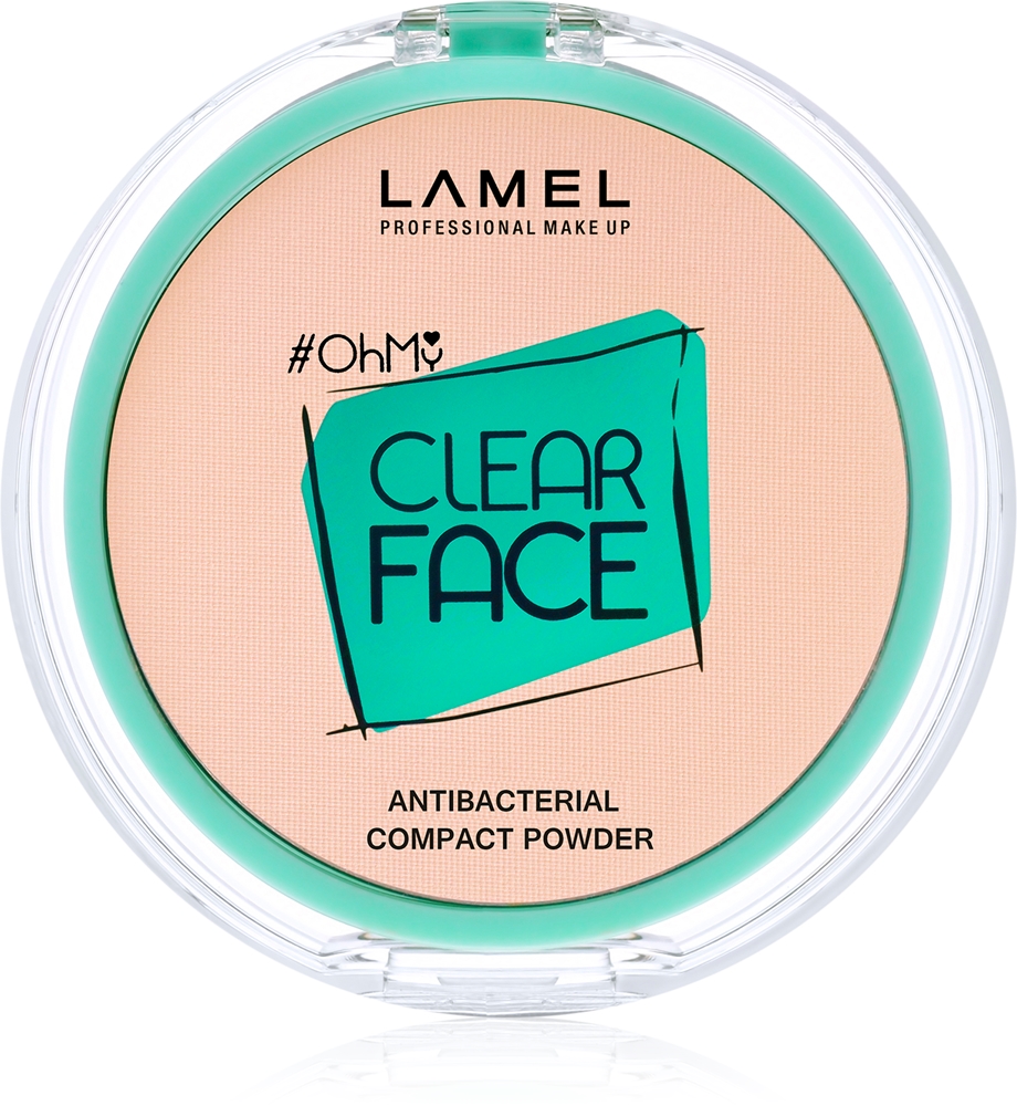 LAMEL OhMy Clear Face compact powder with antibacterial additive Farbton 403 Rosy beige 6 g