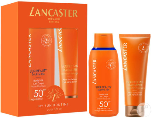 Lancaster Gift Set Milky Body SPF50 150ml + Golden Tan Maximizer After Sun Lotion 125ml