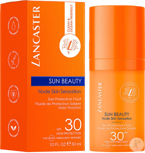 Lancaster Sun Beauty Nude Skin Sensation Sunscreen Fluid SPF30 Bottle 30ml