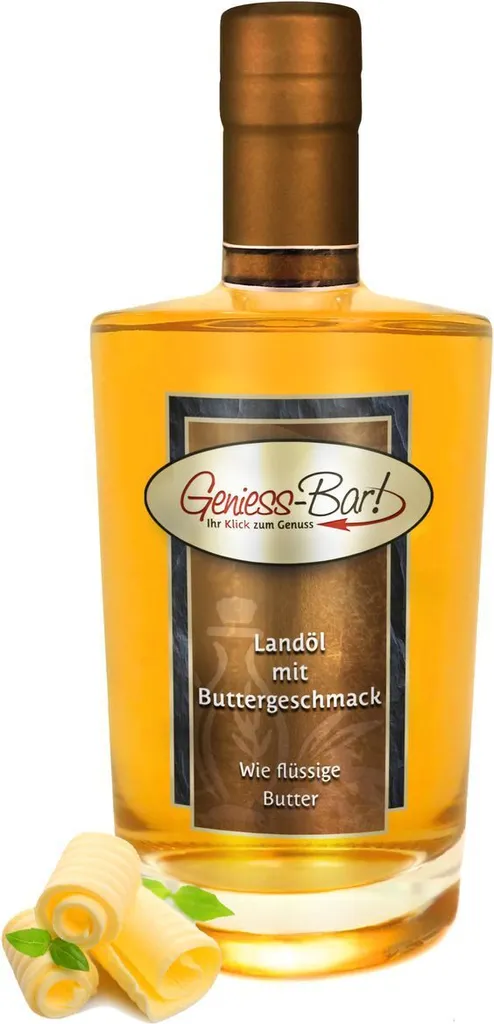 Edible! Country oil with butter flavor 0.5 L glass carafe like melted butter but VEGAN!