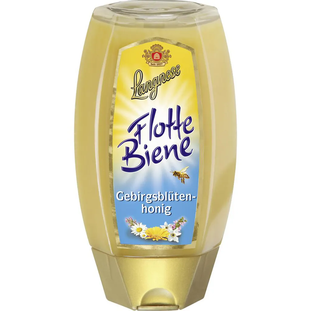 Langnese Flotte Biene Mountain Blossom Honey, creamy sweet taste, 250g