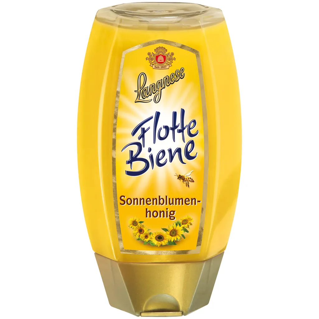 Langnese Flotte Biene Sunflower Honey, aromatic, finely creamy, 250g