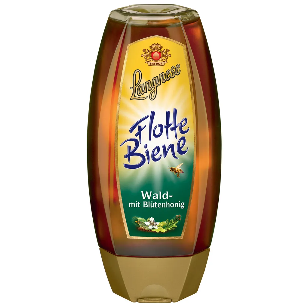 Langnese Flotte Biene Forest with blossom honey, tart and full-bodied, 500g