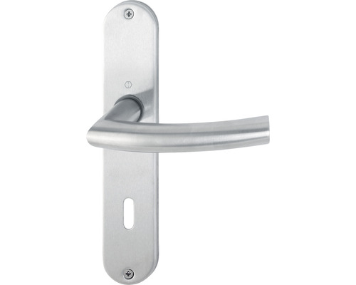 Long shield set OB Hoppe 11545161 Narvik E1430ZP/302 brushed stainless steel