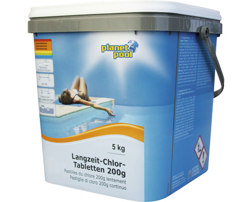 Long-term chlorine tablets Planet Pool 200g/piece 5 kg