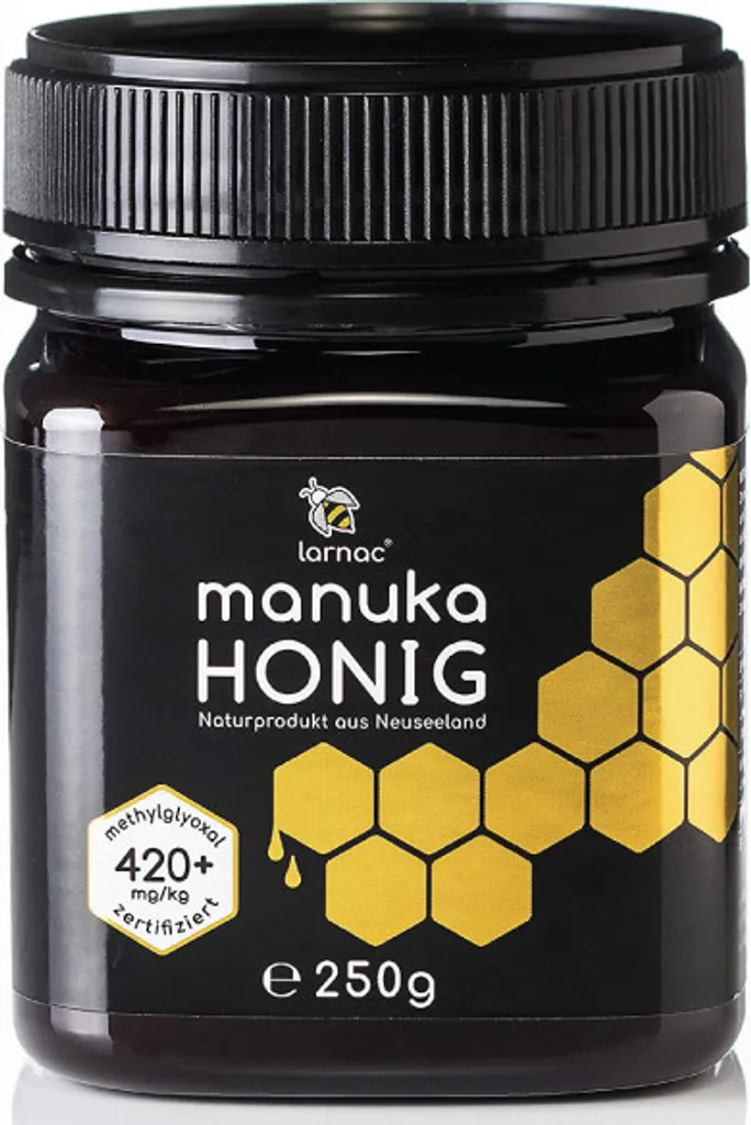 Larnac Manuka Honey MGO 420+ | 250 g | Genuine New Zealand Manuka Honey | High Methylglyoxal Content | Sustainable Beekeeping