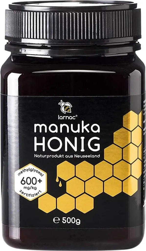 Larnac Manuka Honey MGO 600+ | 500 g | Genuine New Zealand Manuka Honey | High Methylglyoxal Content | Sustainable Beekeeping