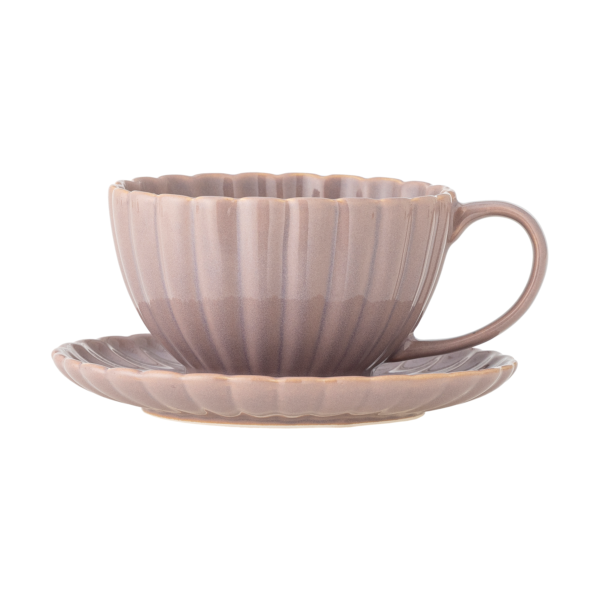Bloomingville Latina Cup 22 cl with Saucer, Rose