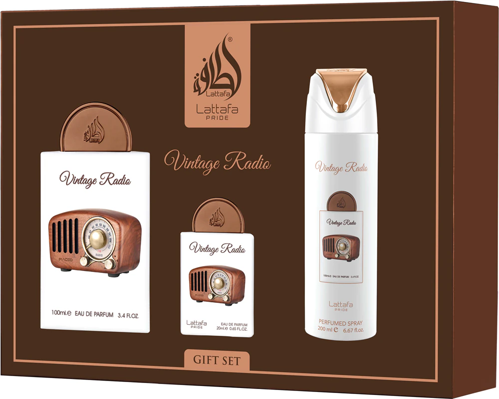 Lattafa Pride Vintage Radio Gift Set Unisex