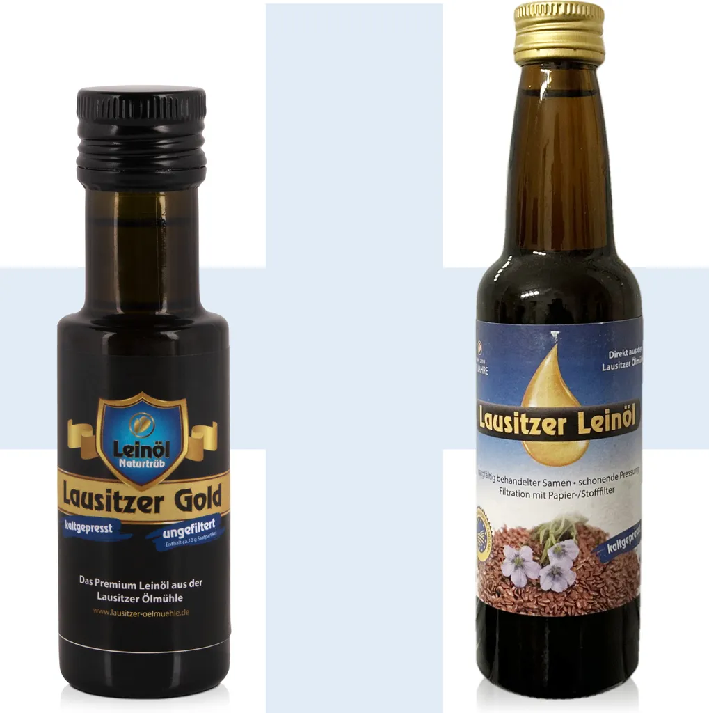 Lausitzer Ölmühle Hoyerswerda Lausitzer Gold (105ml) + Lausitzer Linseed Oil (100ml) - Sample Set