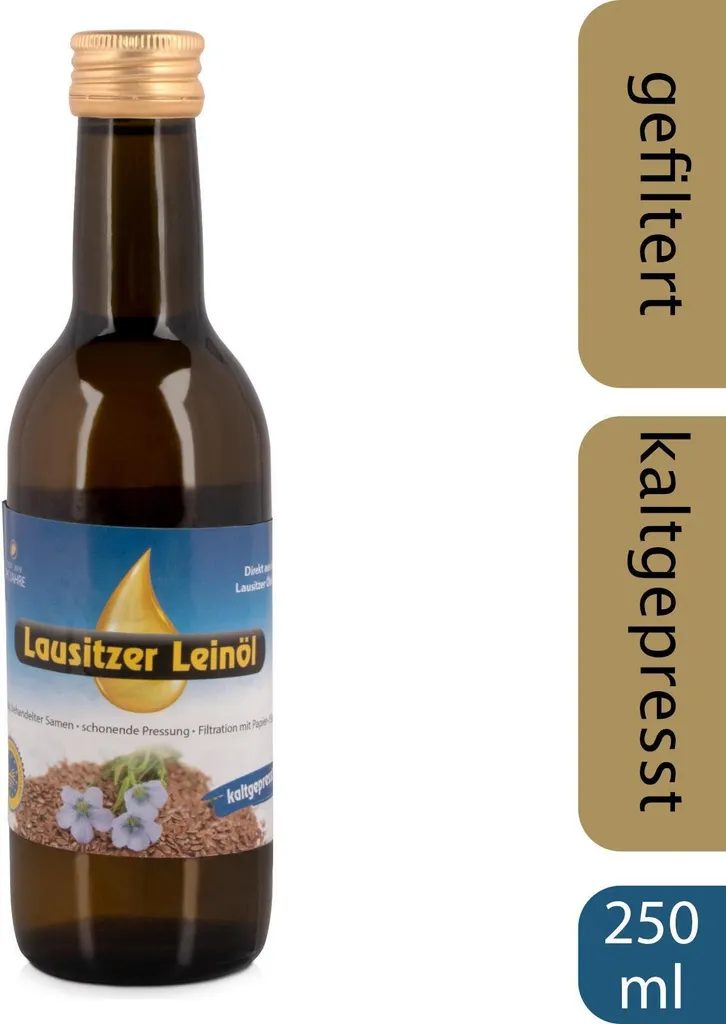 Lausitzer Ölmühle Hoyerswerda Lausitzer Linseed Oil (cold-pressed linseed oil), 250ml