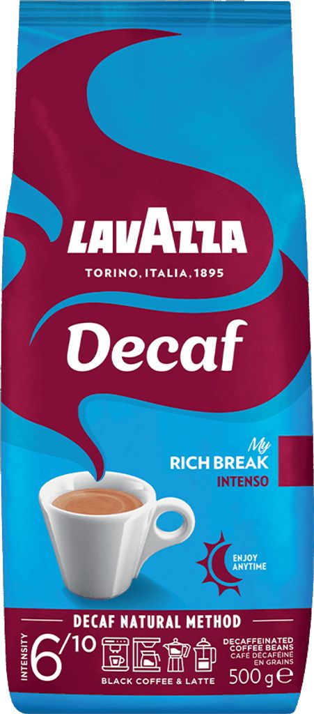 Lavazza Caffè Decaffeinato Intenso whole bean 500g