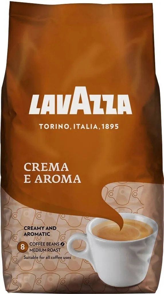 LAVAZZA CREMA E AROMA Coffee Beans Arabica and Robusta Beans Strong 1.0 kg 1000g