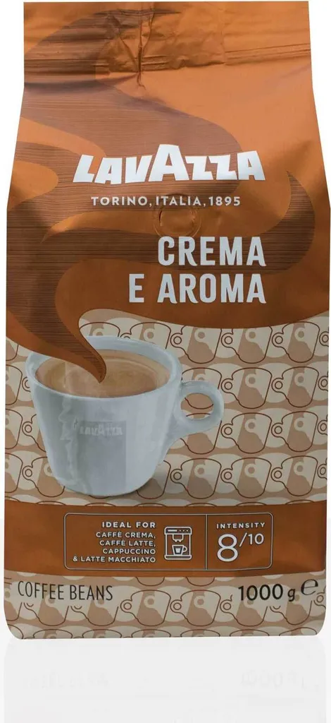 Lavazza Espresso Crema E Aroma 1kg whole coffee bean, brown bag