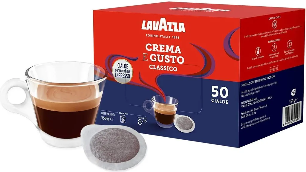 Lavazza Espresso Crema E Gusto Box 50 Coffee Pads Coffee Coffee ese Coffee Pads 350g