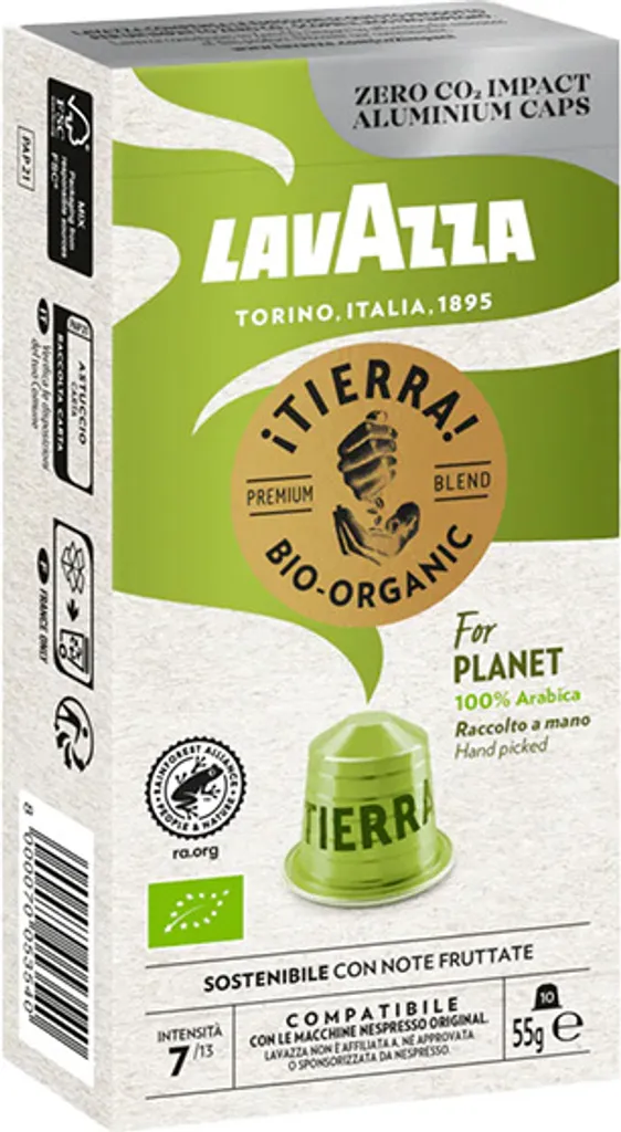 Lavazza ¡Tierra! For Planet Coffee Capsules Medium Roast 10 Capsules