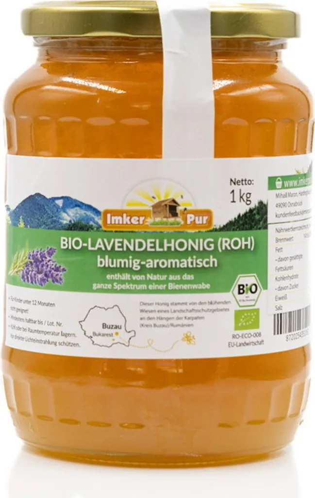 Lavender honey (raw) from BeekerPur, 1 kg