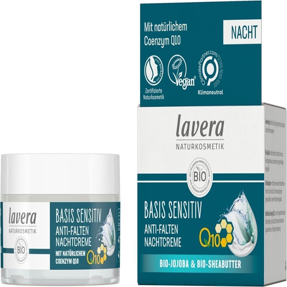 lavera BASE SENSITIVE ANTI-WRINKLE NIGHT CREAM 50 ml