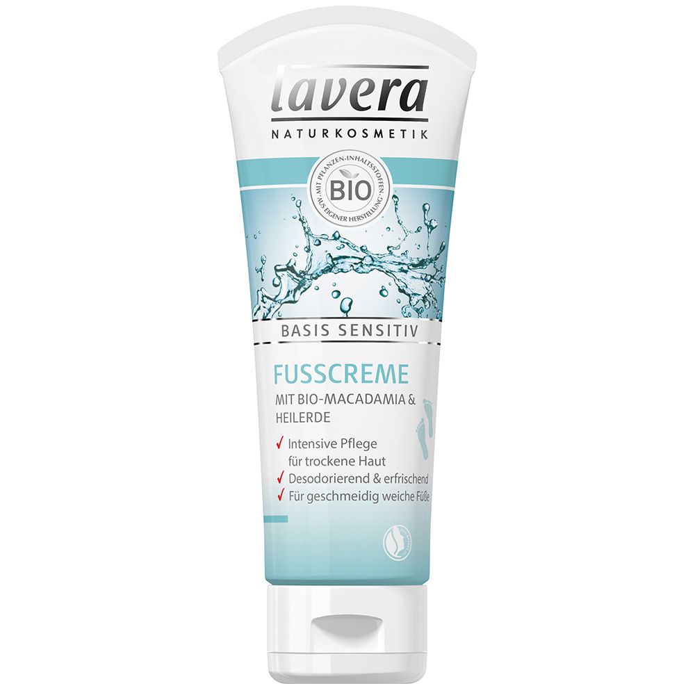 lavera basis sensitive foot cream, 75 ml