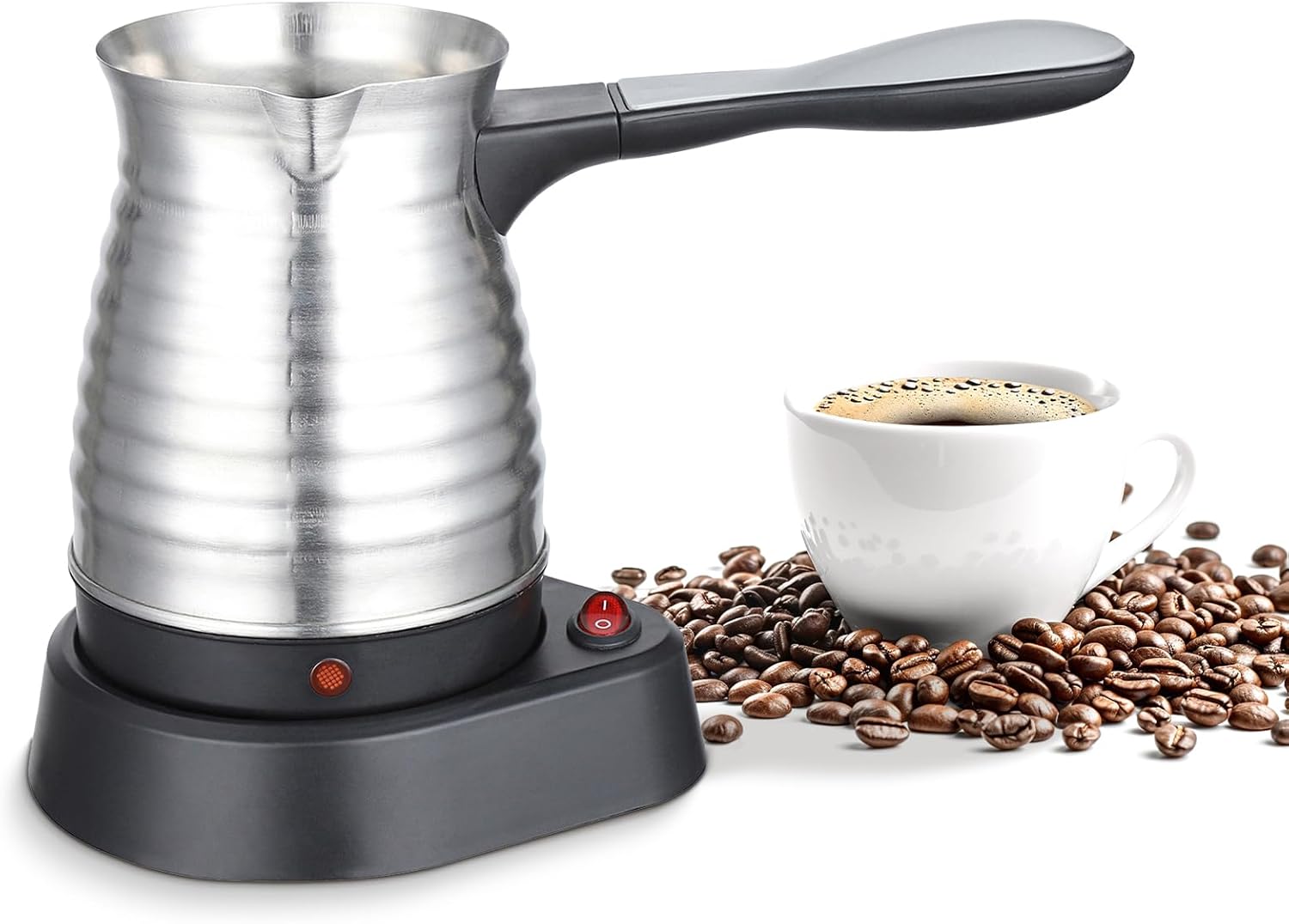 Baoblaze Electric Turkish Coffee Machine, 500 ml Electric Turkish Coffee Pot, Electric Turkish Coffee Pot, Teapot, Mocha Machine, Turkish Coffee Maker for Home, Office, Camping, Style A