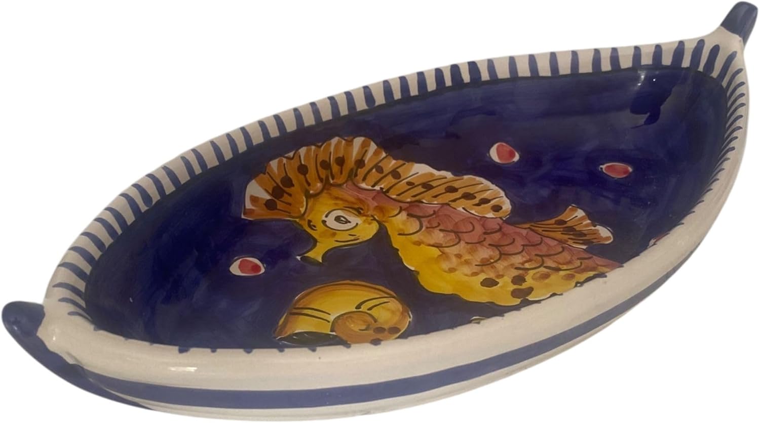La Maison Unique 1704251007 Vietrese Vietri Plate 30 cm Hand-Painted Amalfi Coast Appetizer Plate 30 cm