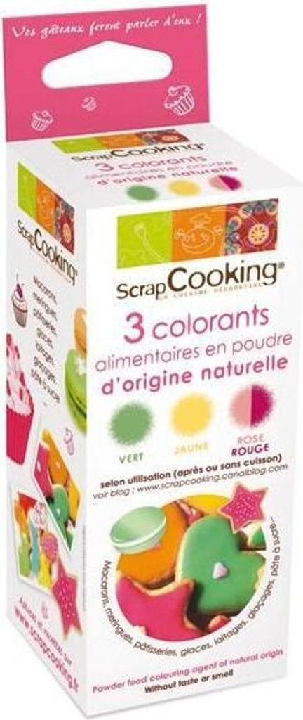 ScrapCooking Food coloring set - red - green - yellow