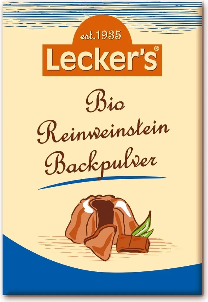 Lecker's Delicious pure tartar baking powder 4 x 21g