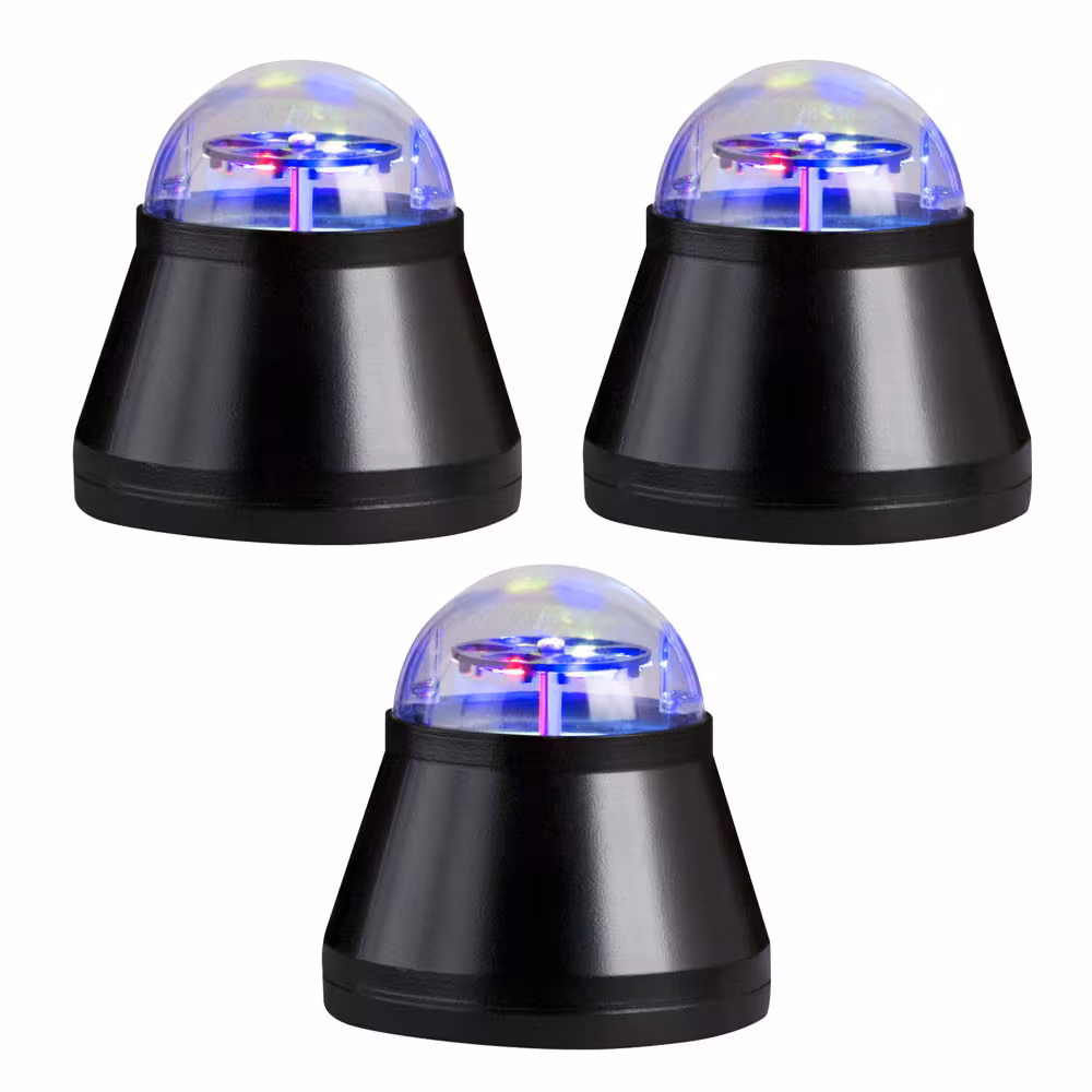 LED decorative light, plastic, black, set of 3