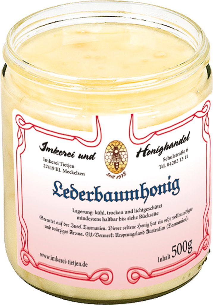 Tietjen Beekeeping Leather Tree Honey 500g | Rarity from Tasmania, very aromatic | creamy