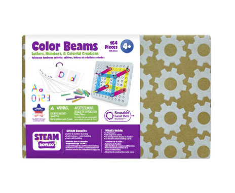 Stacking and peg game: Colorful creations